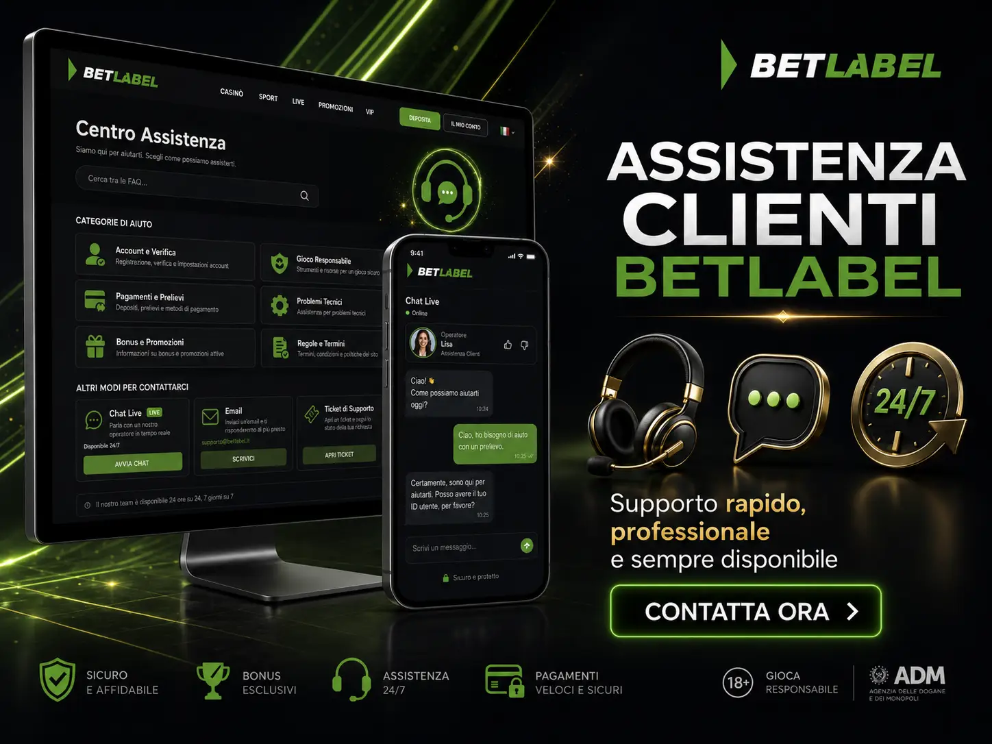 Assistenza clienti Betlabel